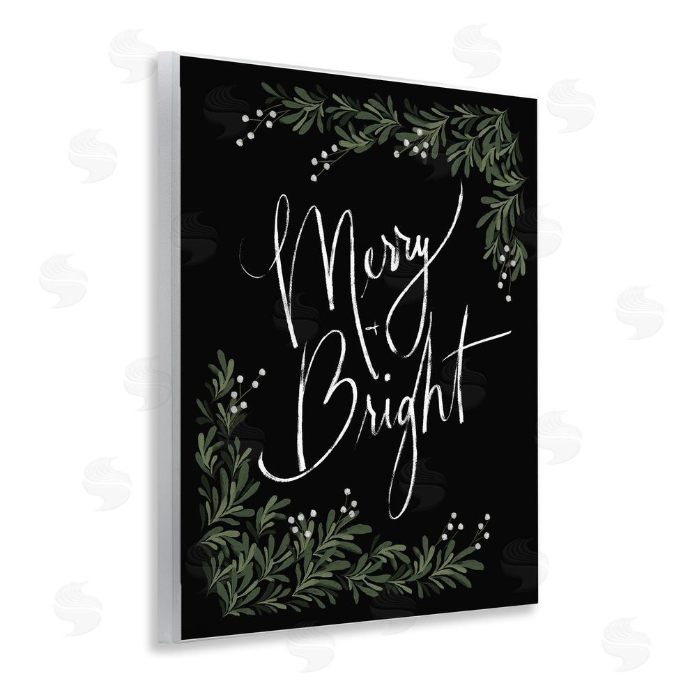 Dogwood Portfolio Minimal Merry & Bright with Botanicals Wall Plaque Art Print