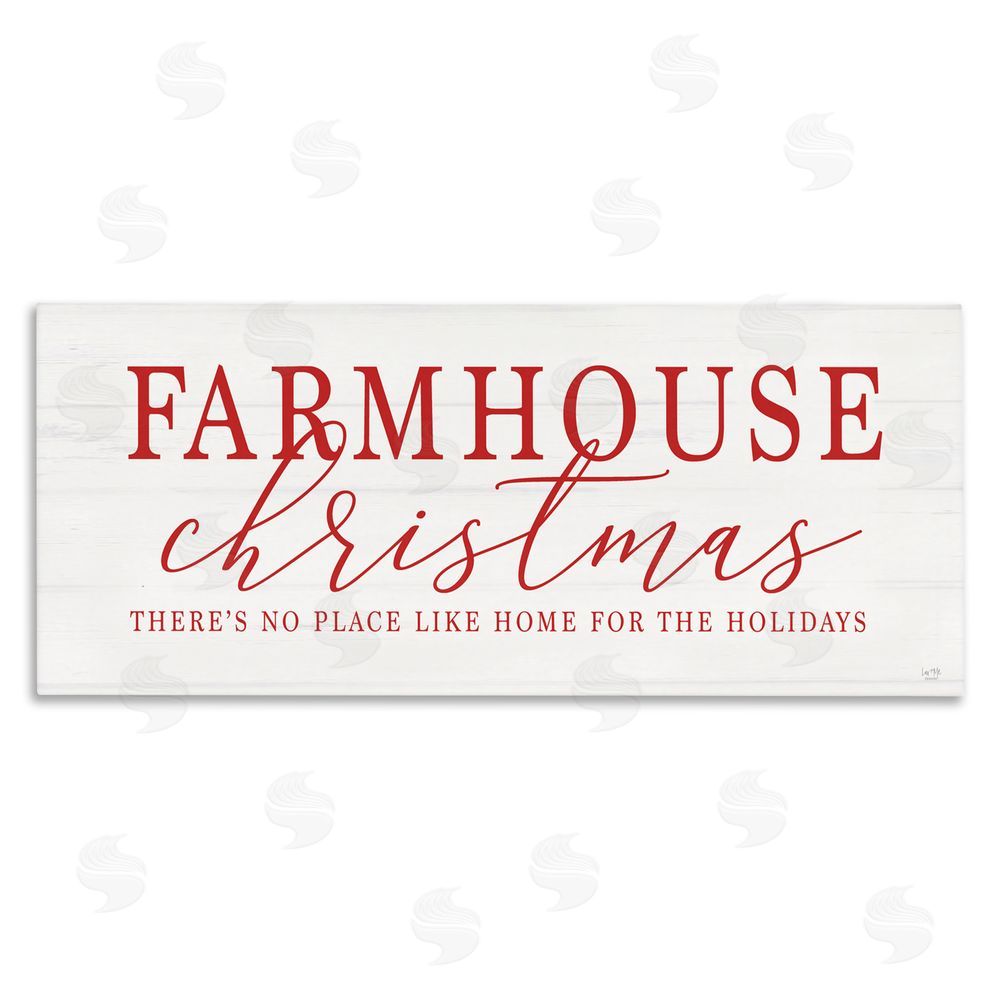 Lux + Me Designs Farmhouse Christmas No Place Like Home Canvas Wall Art Print