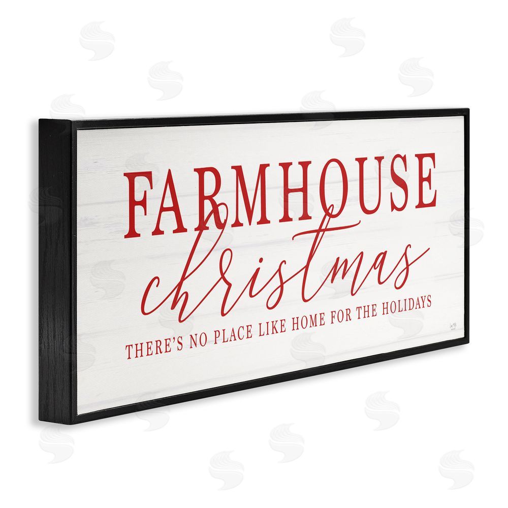 Lux + Me Designs Farmhouse Christmas No Place Like Home Black Framed Giclee Art Print