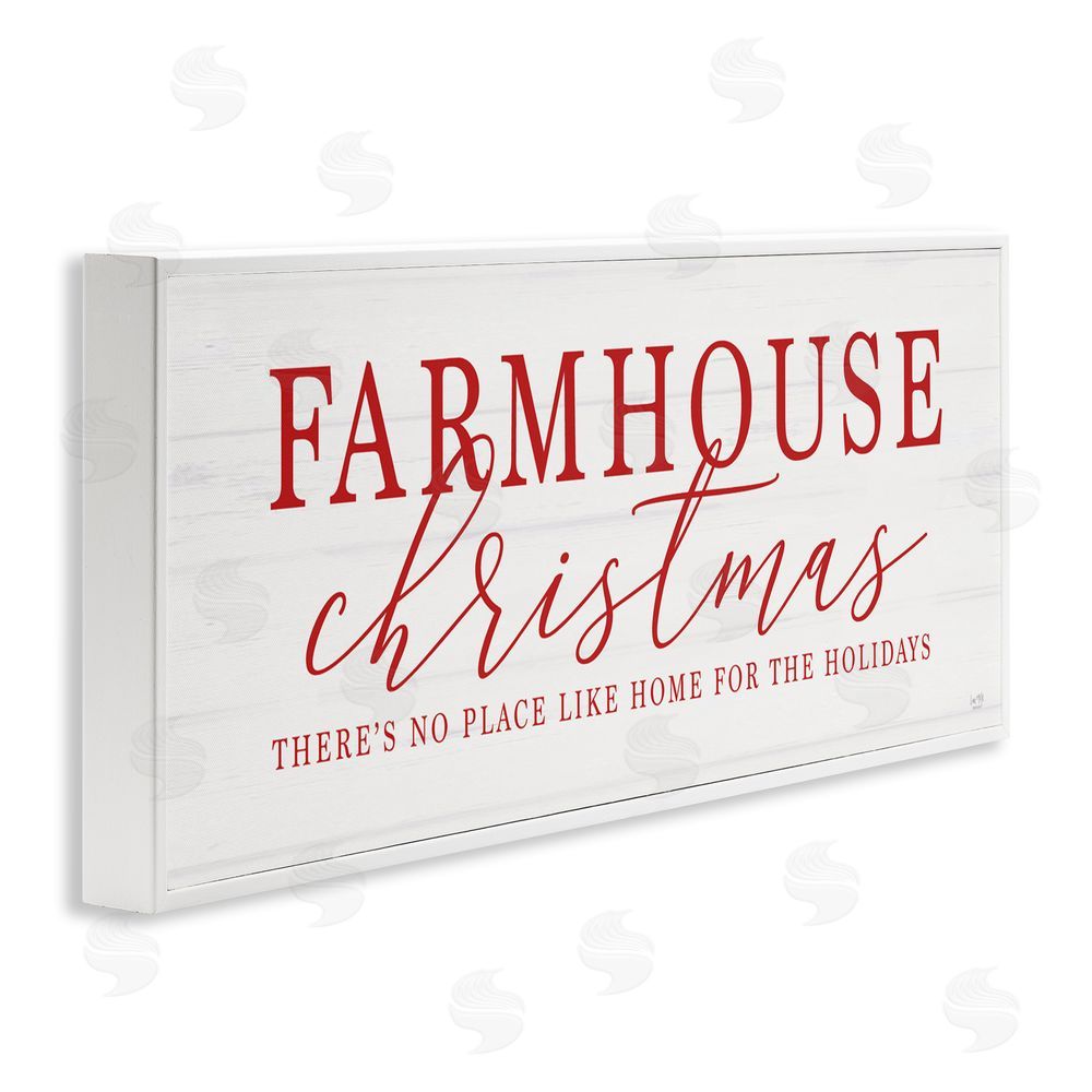 Lux + Me Designs Farmhouse Christmas No Place Like Home White Frame Giclee Art Print
