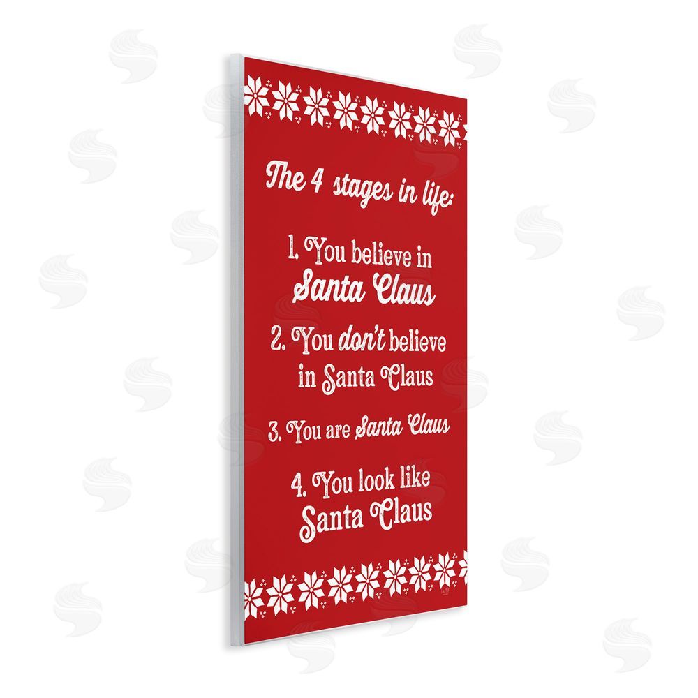 Lux + Me Designs Santa Claus Four Stages in Life Wall Plaque Art Print