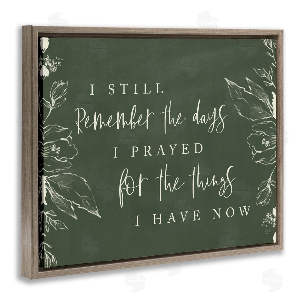 Lux + Me Designs Prayed For What I Have Now Brown Floating Frame Canvas Wall Art Print
