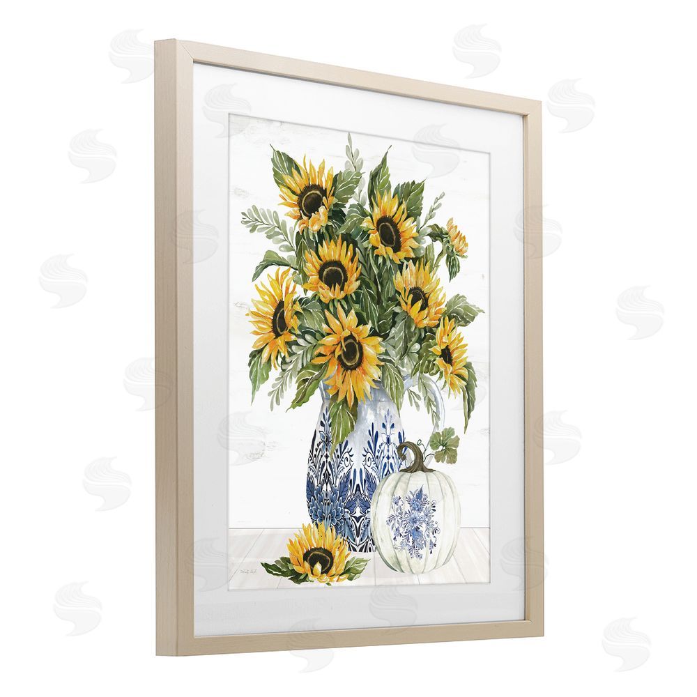 Cindy Jacobs Imperial Autumn Sunflowers Birch Framed Print Under Glass Wall Art