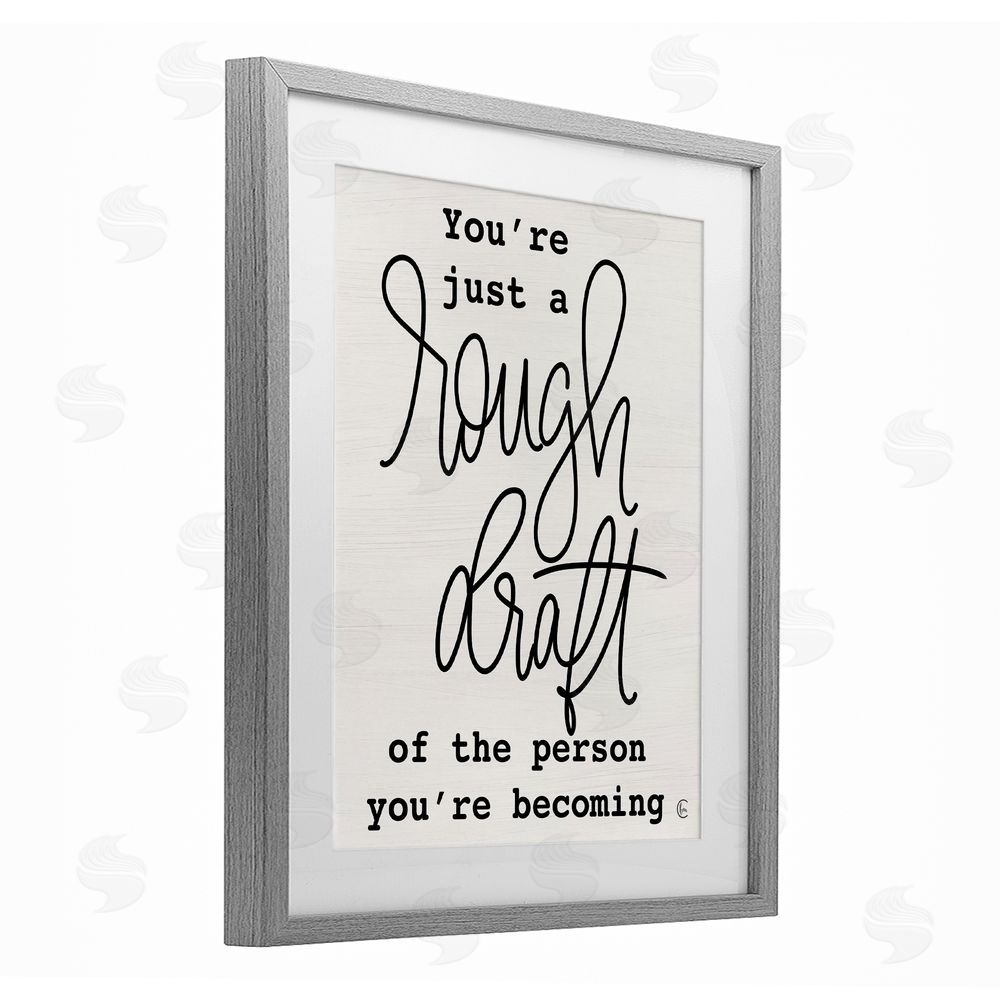 Fearfully Made Creations Rough Draft Of Person Gray Framed Print Under Glass Wall Art