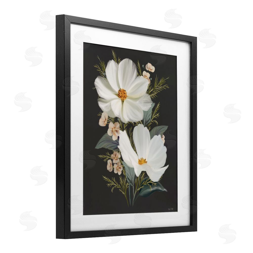 House Fenway Old Lace Cosmos Black Framed Print Under Glass Wall Art