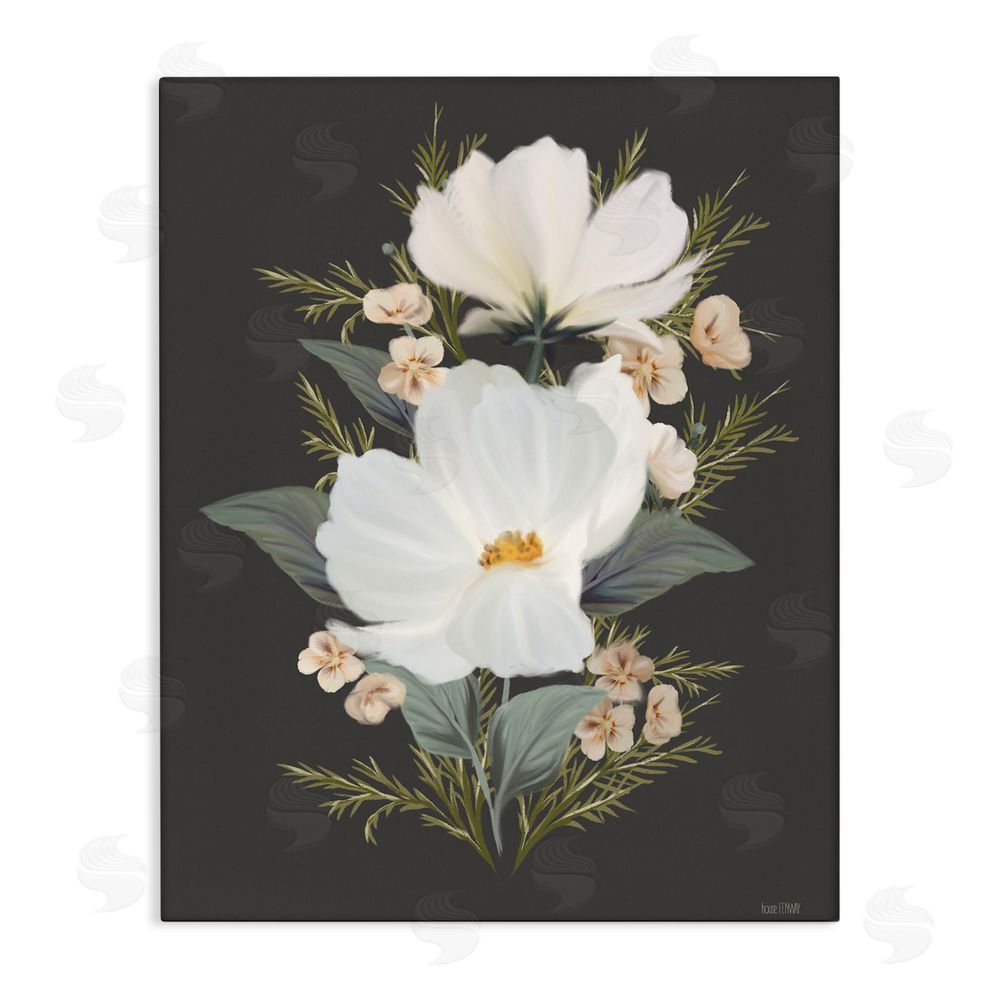 House Fenway Lace Cosmos Flowers Stretched Canvas Wall Art Print