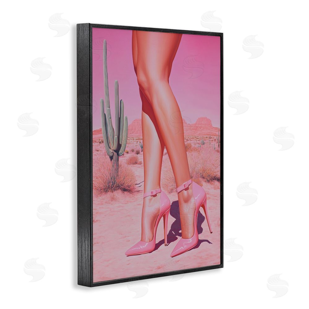 Heidi Kuntz Desert Heels Cowgirl Black Framed Giclee Wall Art Print
