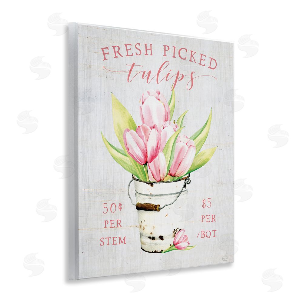 Lux + Me Designs Antique Fresh Picked Tulips Wall Plaque Art Print