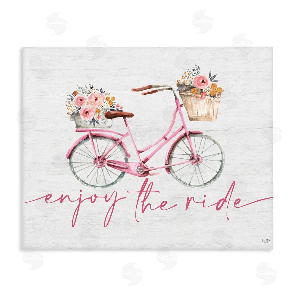 Lux + Me Designs Enjoy The Ride Bicycle Stretched Canvas Wall Art Print