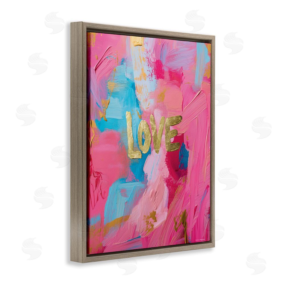 Svetlana Aleynikova Glam Love In Motion Brown Floating Frame Canvas Wall Art Print