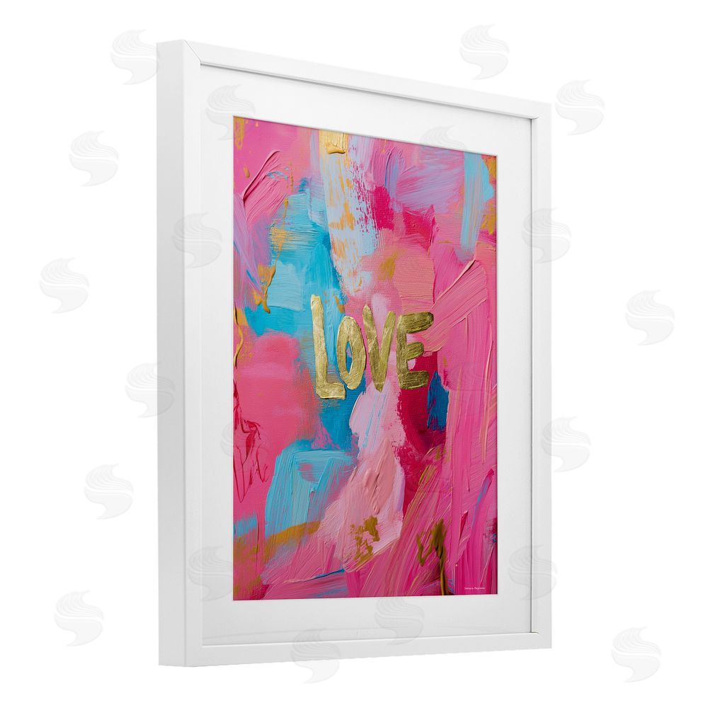 Svetlana Aleynikova Glam Love In Motion White Framed Print Under Glass Wall Art
