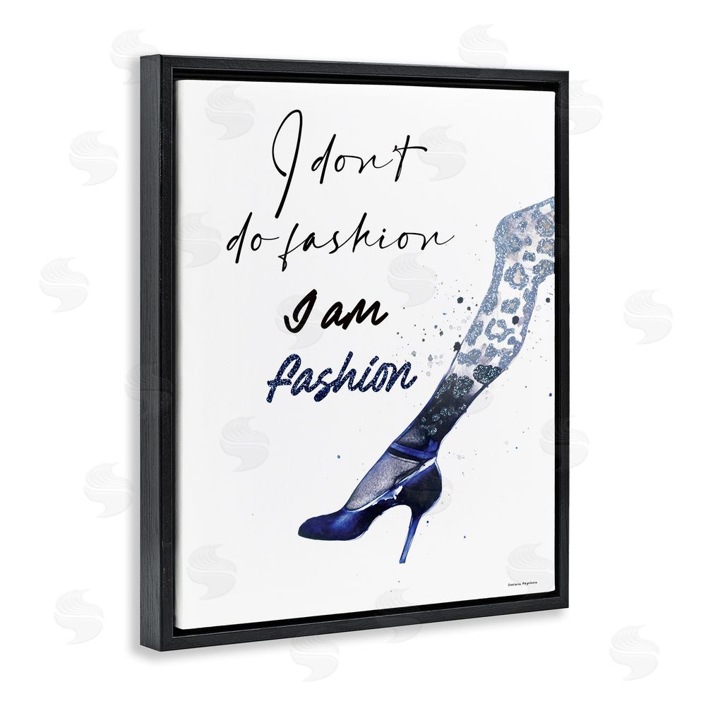 Svetlana Aleynikova Trendy I Am Fashion Black Floating Frame Canvas Wall Art Print