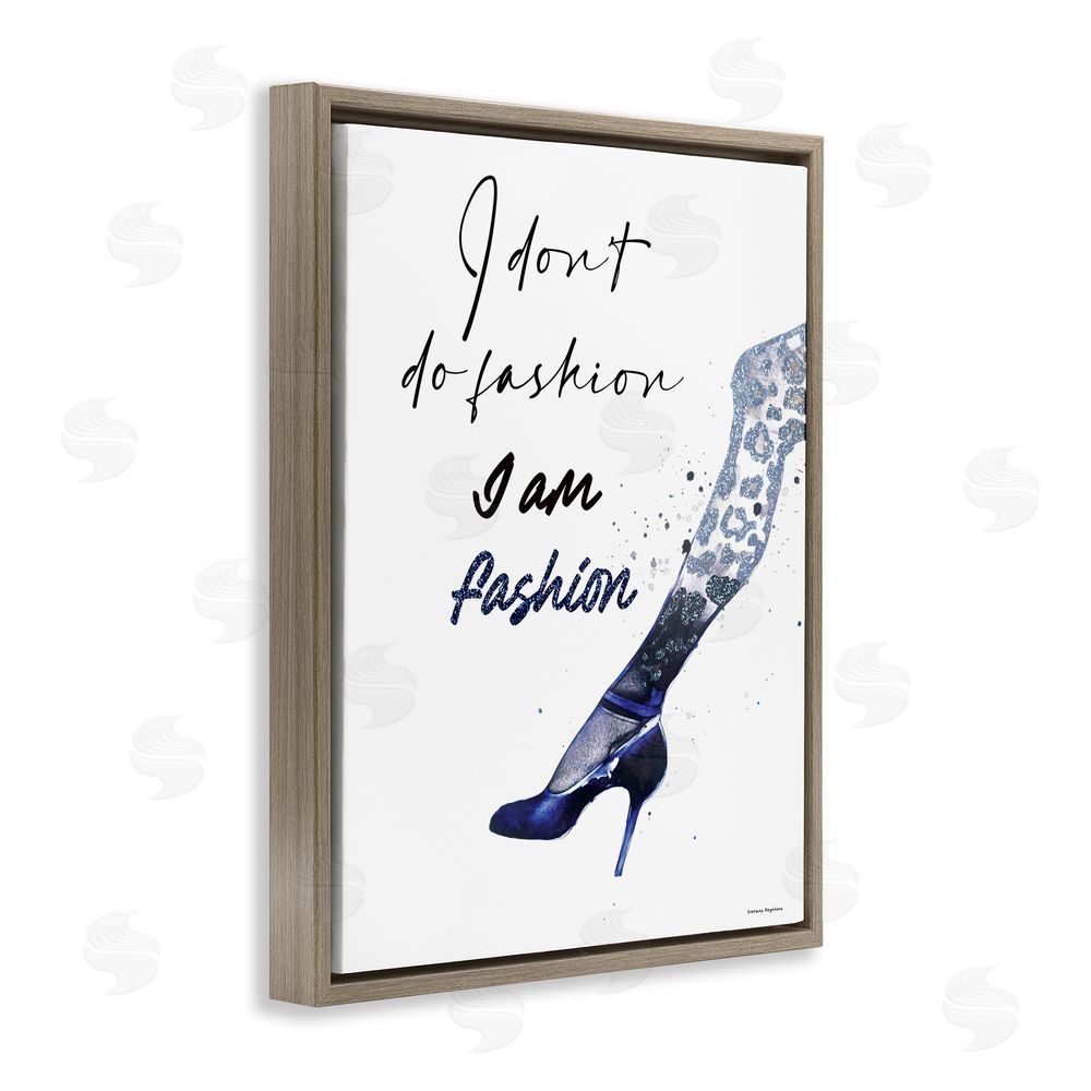 Svetlana Aleynikova Trendy I Am Fashion Brown Floating Frame Canvas Wall Art Print