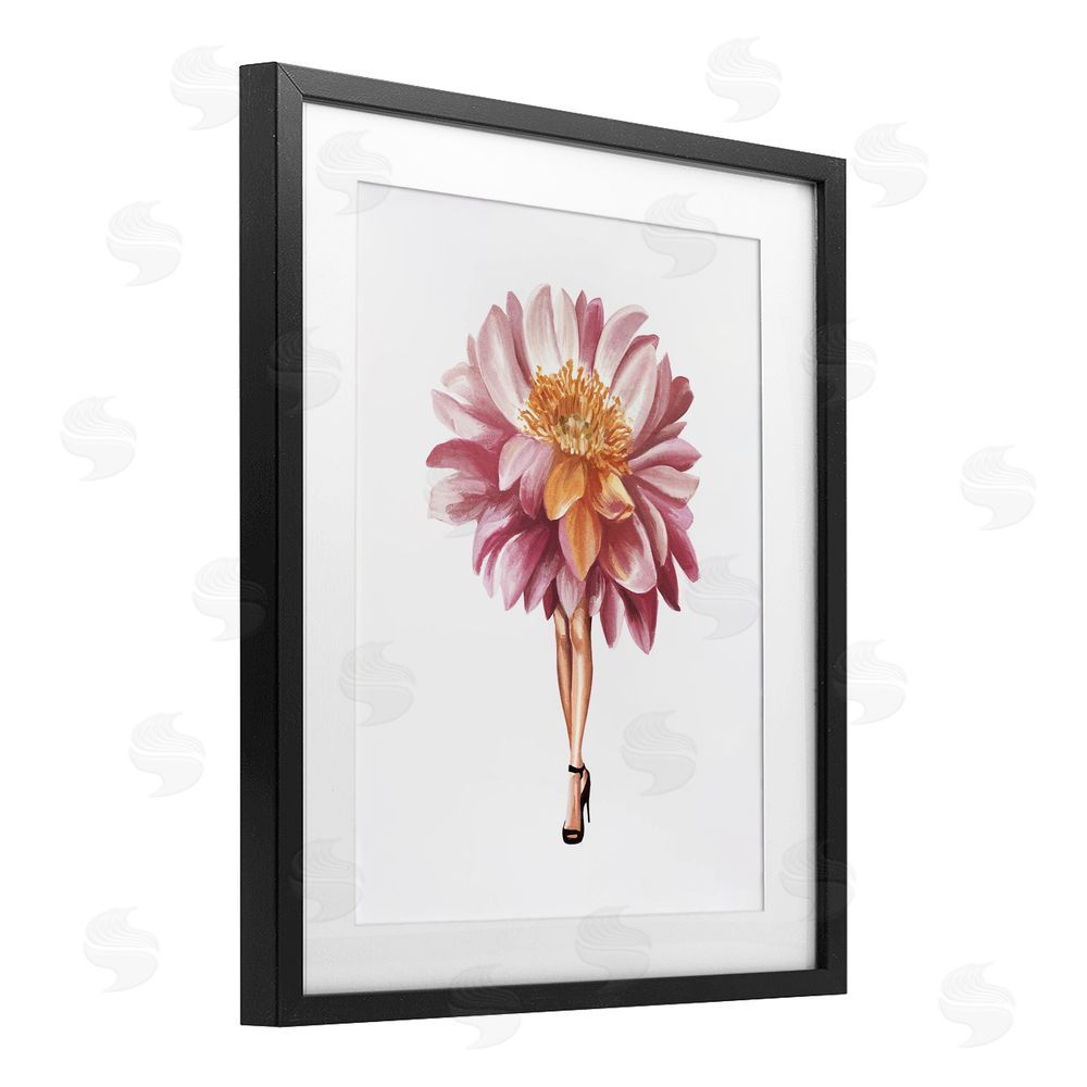 Svetlana Aleynikova Glam Floral Walkway Black Framed Print Under Glass Wall Art