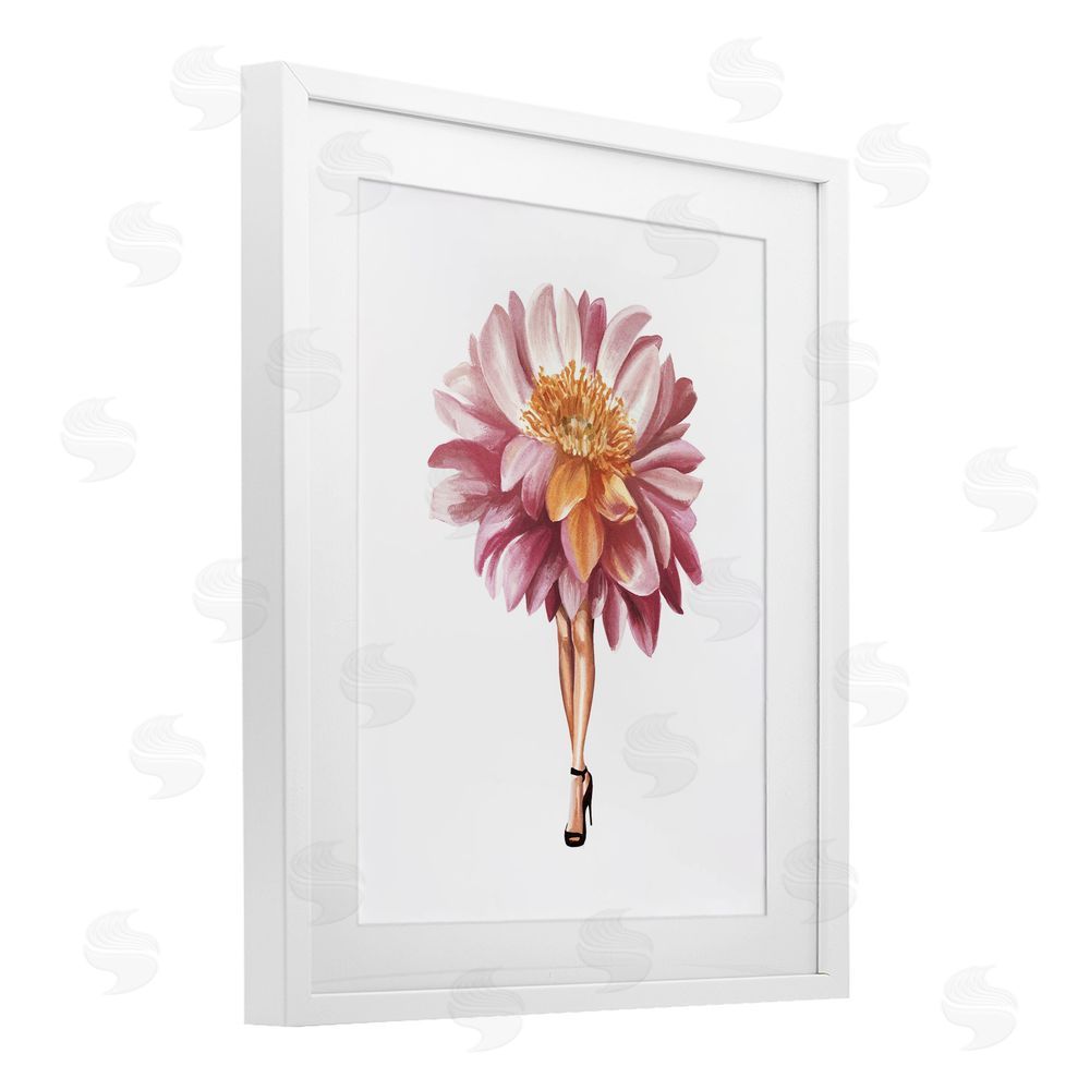 Svetlana Aleynikova Glam Floral Walkway White Framed Print Under Glass Wall Art