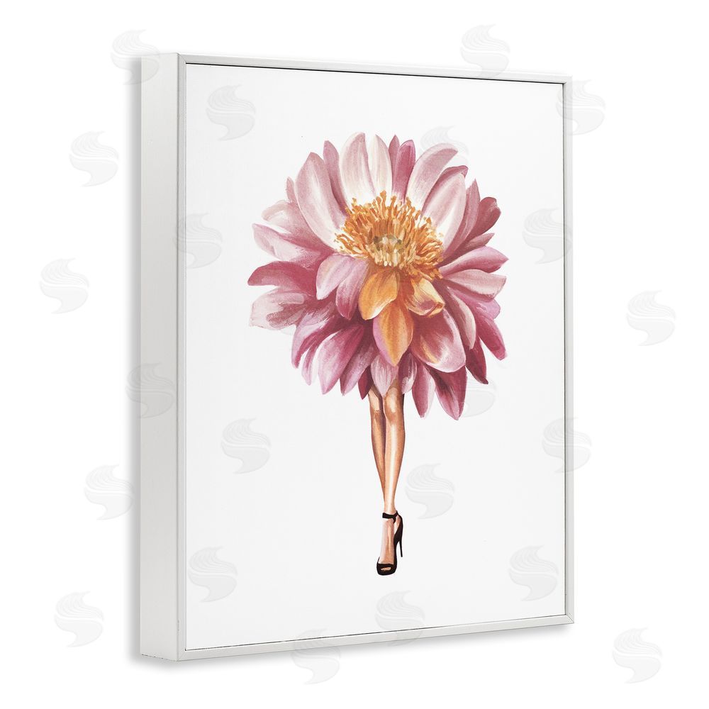 Svetlana Aleynikova Glam Floral Walkway White Framed Giclee Wall Art Print