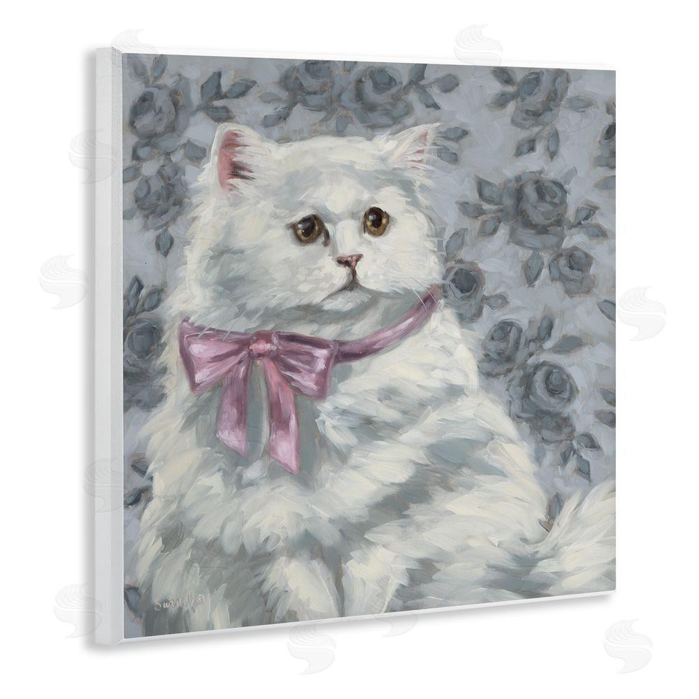 Sara G. Designs Coquette Kitty Portrait Wall Plaque Art Print