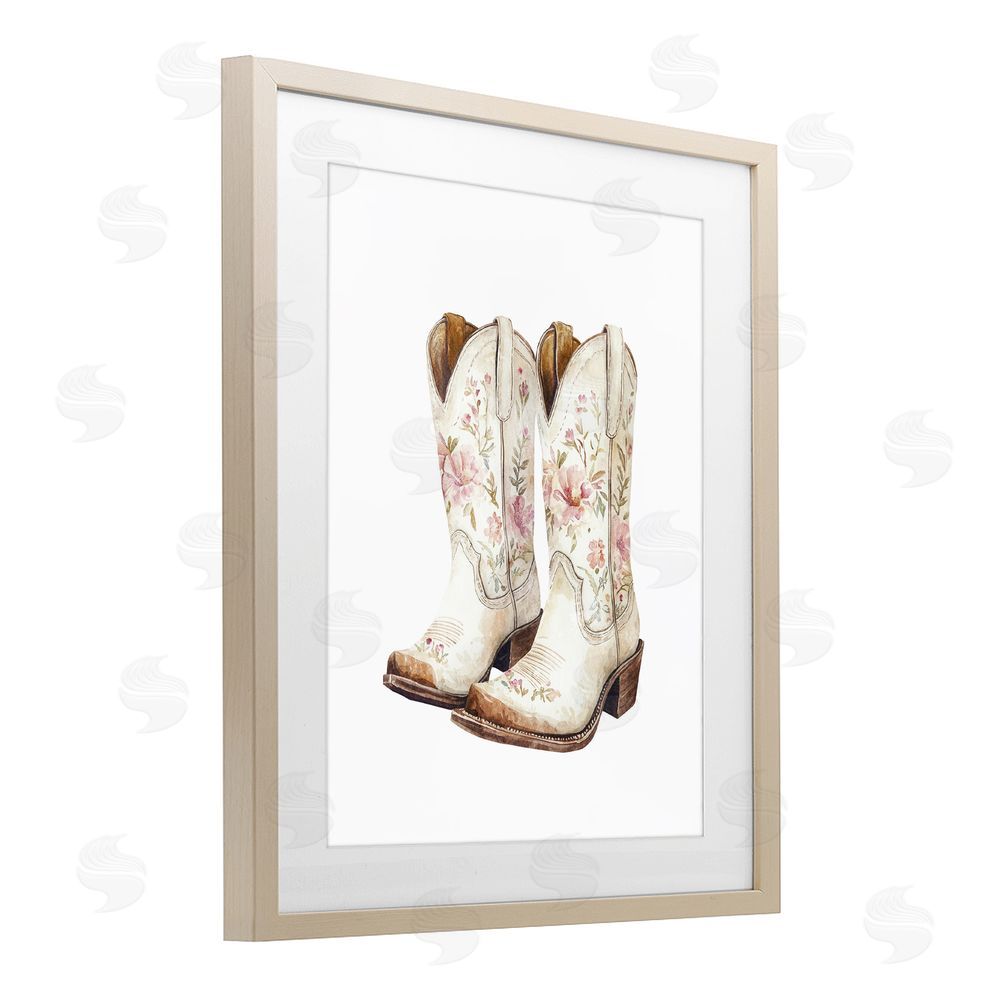 Svetlana Aleynikova Boots in Bloom Birch Framed Print Under Glass Wall Art