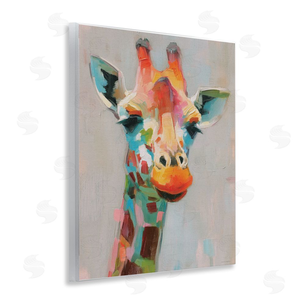 Svetlana Aleynikova Painterly Rainbow Giraffe Wall Plaque Art Print