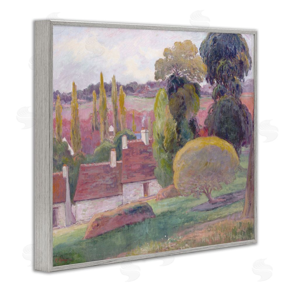 Stellar Design Studio A Farm In Brittany Gauguin Gray Framed Giclee Wall Art Print