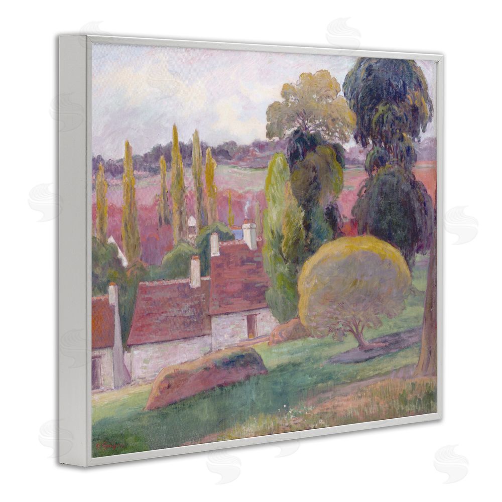 Stellar Design Studio A Farm In Brittany Gauguin White Framed Giclee Wall Art Print