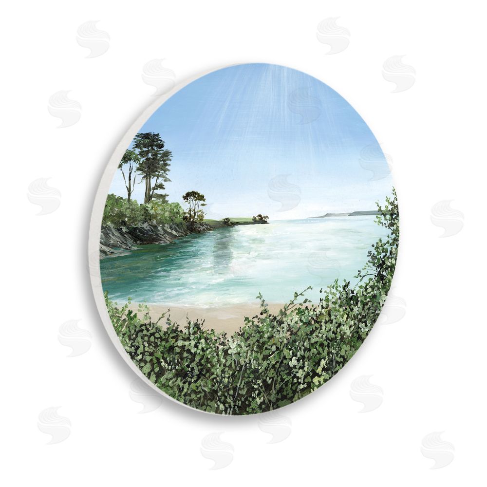 Georgie Harrison Glistening Coast Landscape Wooden Wall Plaque Art Print