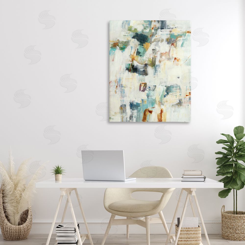 Lisa Ridgers Expressive Chaos Layers Stretched Canvas Wall Art in Room