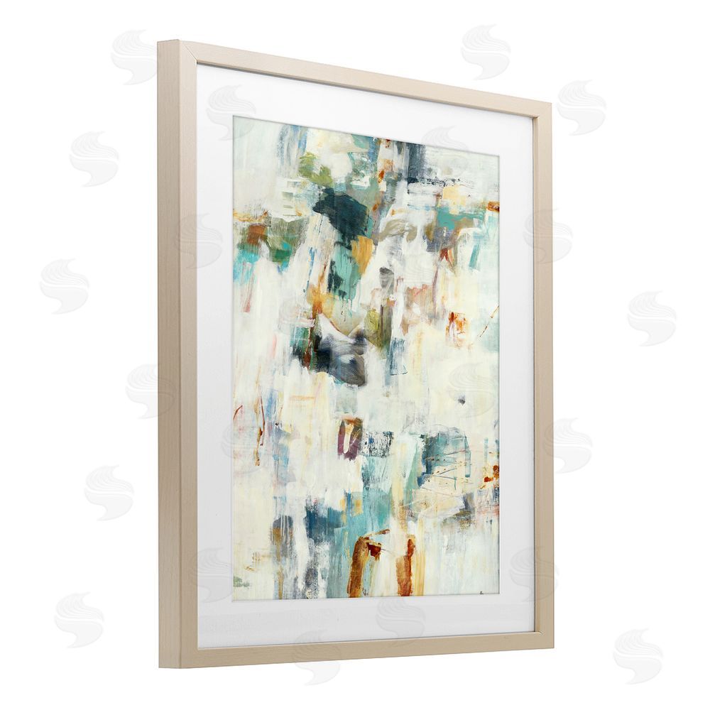 Lisa Ridgers Expressive Chaos Layers Brown Framed Print Under Glass with Mat Wall Art