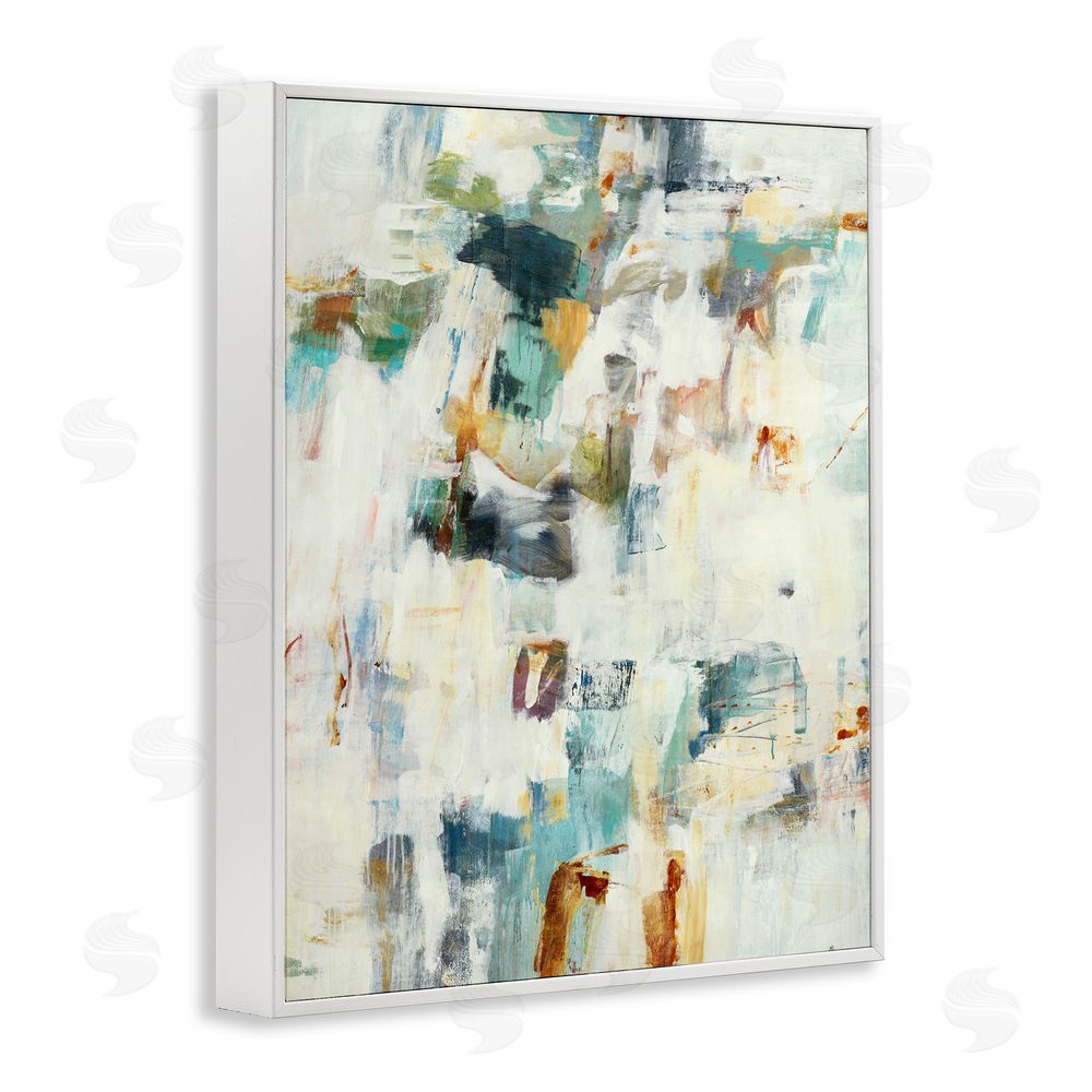 Lisa Ridgers Expressive Chaos Layers White Framed Giclee Wall Art Print