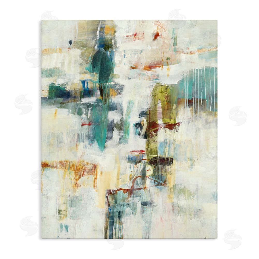 Lisa Ridgers Dynamic Paint Drips Stretched Canvas Wall Art