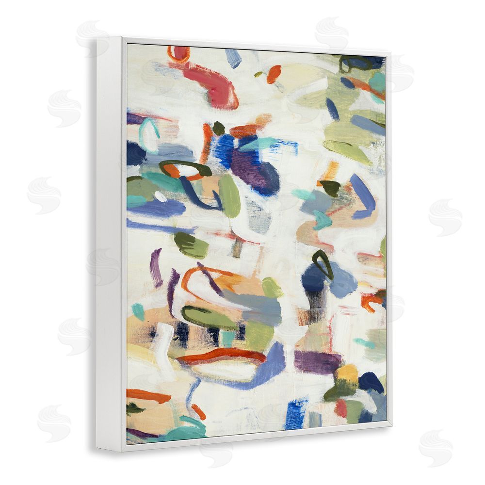 Lisa Ridgers Expressive Composition Brushstrokes White Framed Giclee Wall Art Print