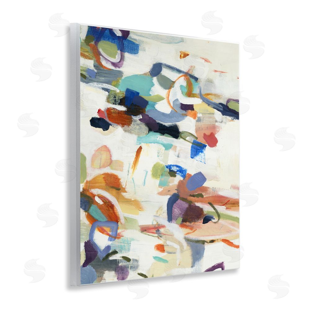 Lisa Ridgers Flowing Stippled Brushstrokes Wooden Wall Plaque Art Print