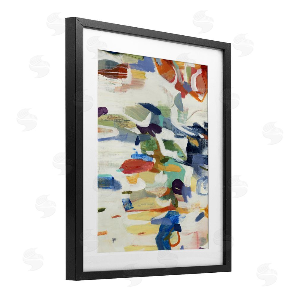 Lisa Ridgers Primary Hued Abstraction Black Framed Print Under Glass Wall Art