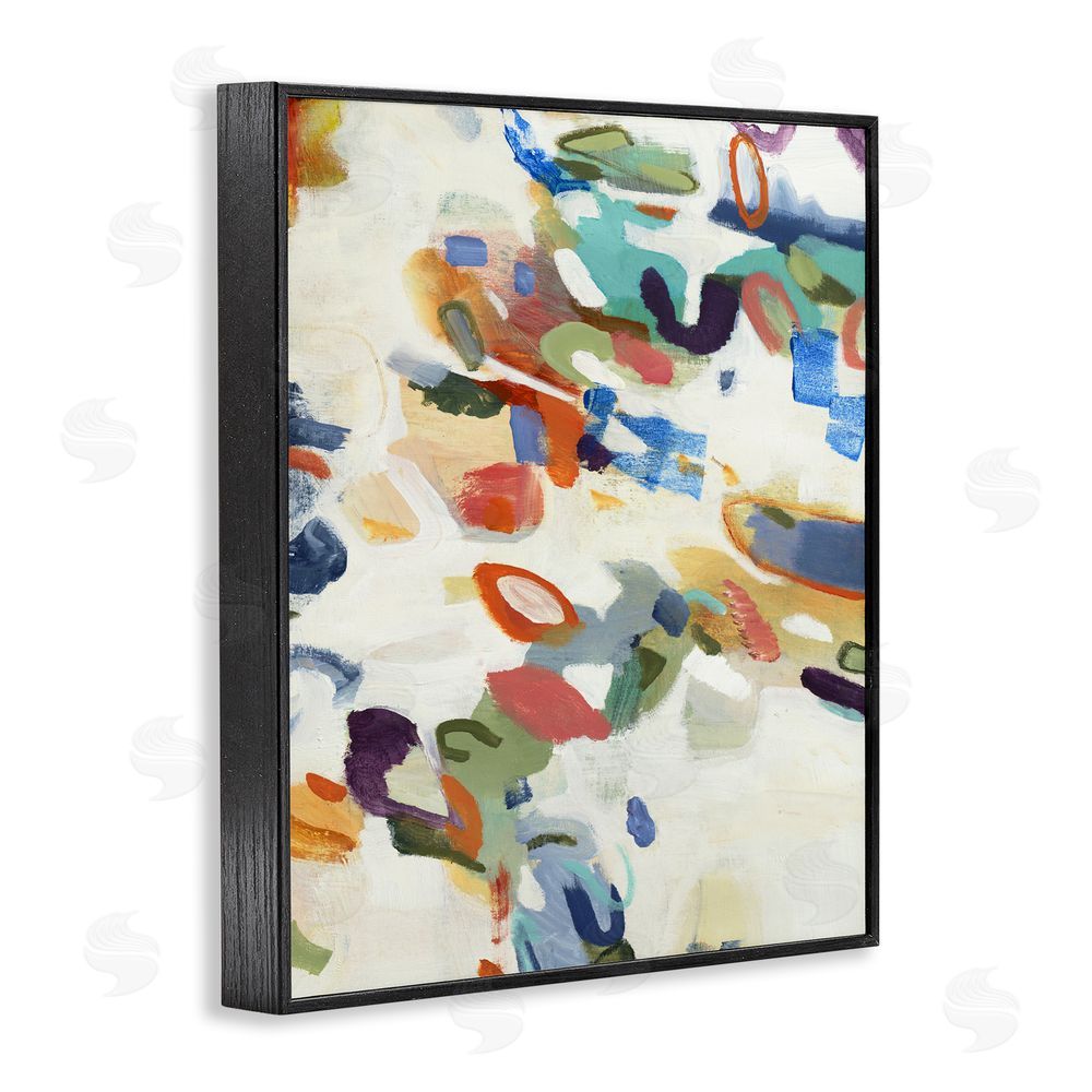 Lisa Ridgers Multihued Expressive Abstract Blacked Framed Giclee Wall Art Print