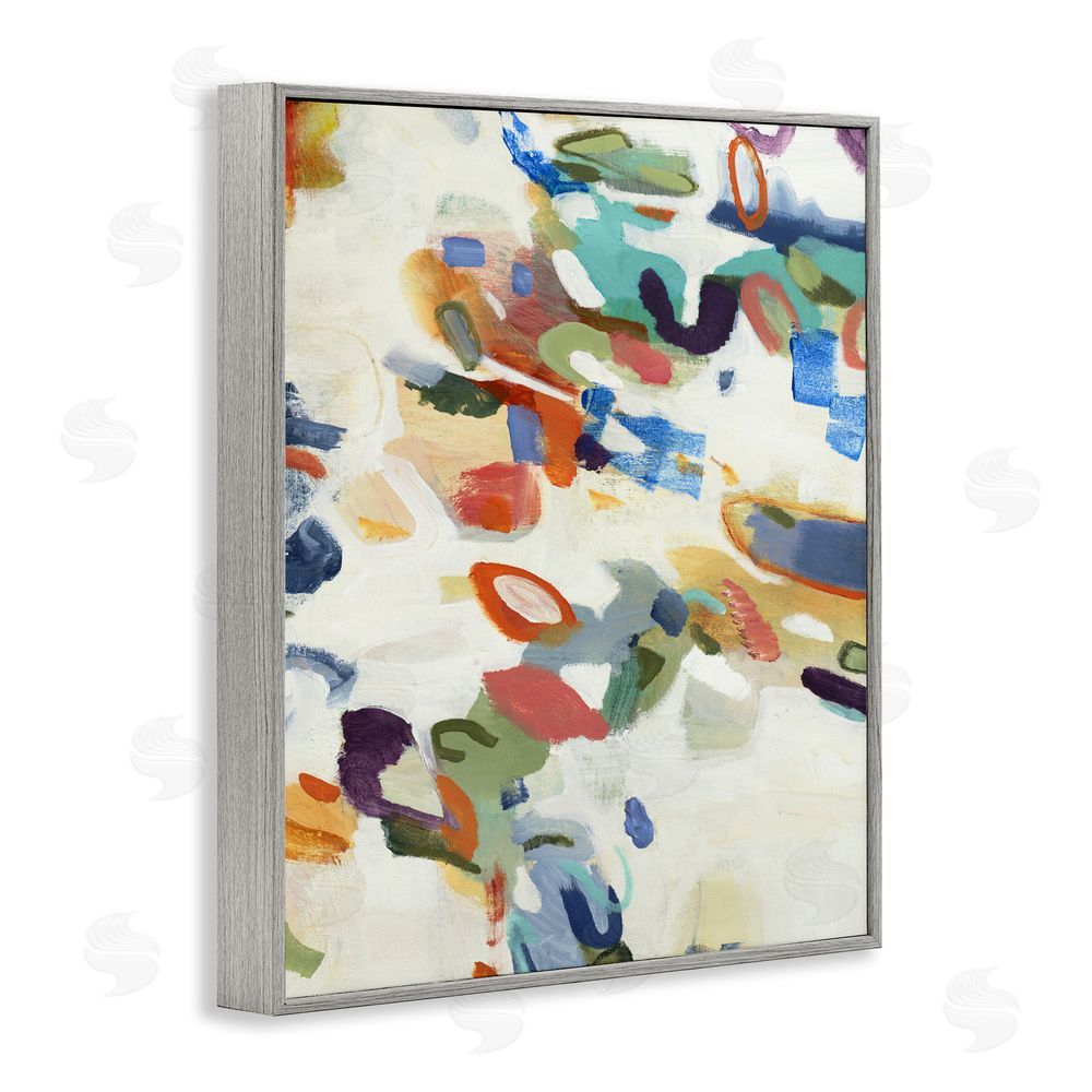 Lisa Ridgers Multihued Expressive Abstract Gray Framed Giclee Wall Art Print