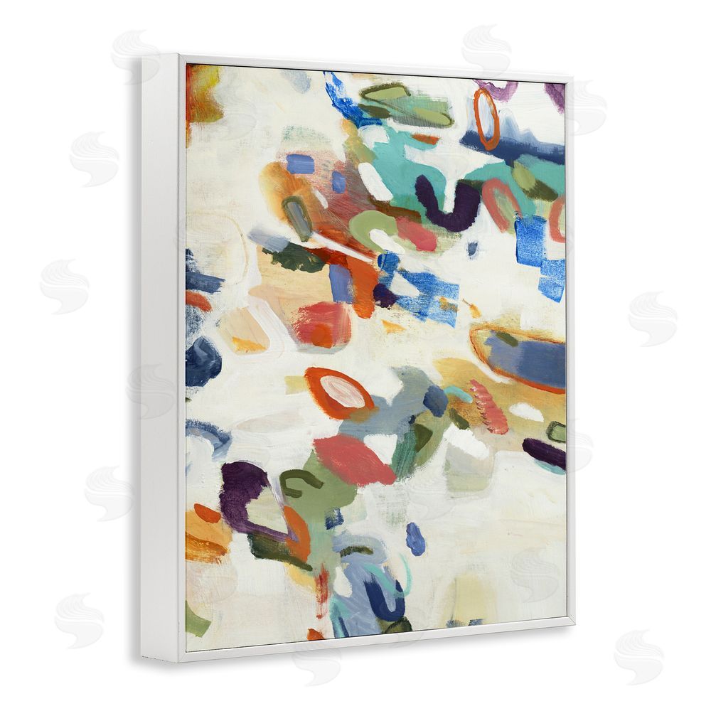 Lisa Ridgers Multihued Expressive Abstract White Framed Giclee Wall Art Print