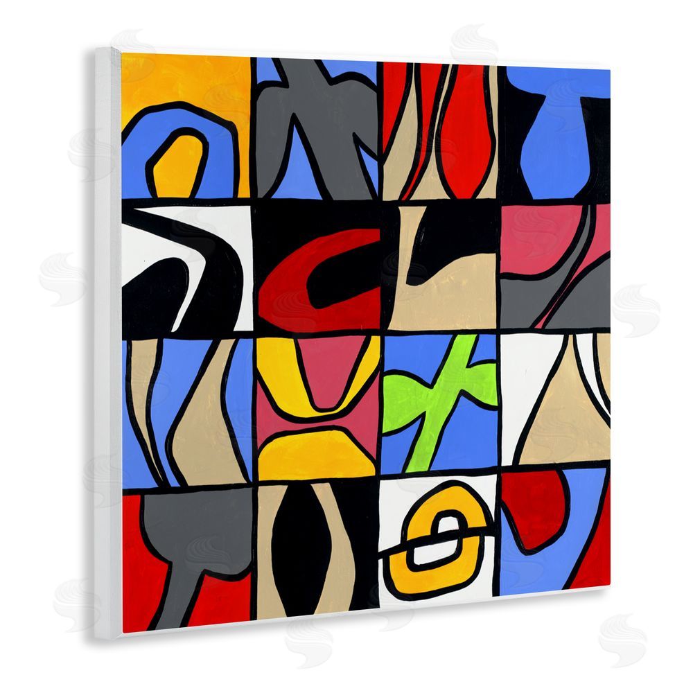 Ruth Fromstein Alternating Contrast Shapes Abstraction Wall Plaque Art Print