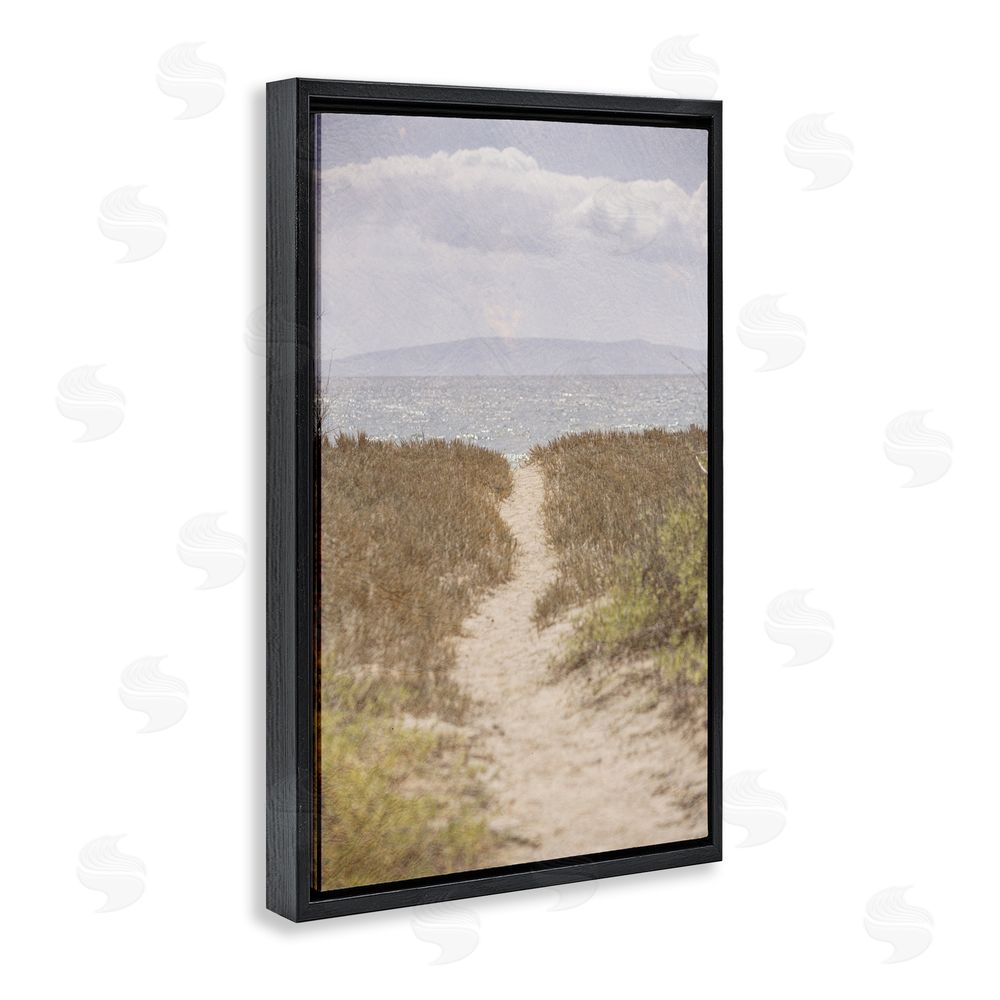 Aaron Matheson Path to Misty Ocean Black Floating Frame Canvas Wall Art Print