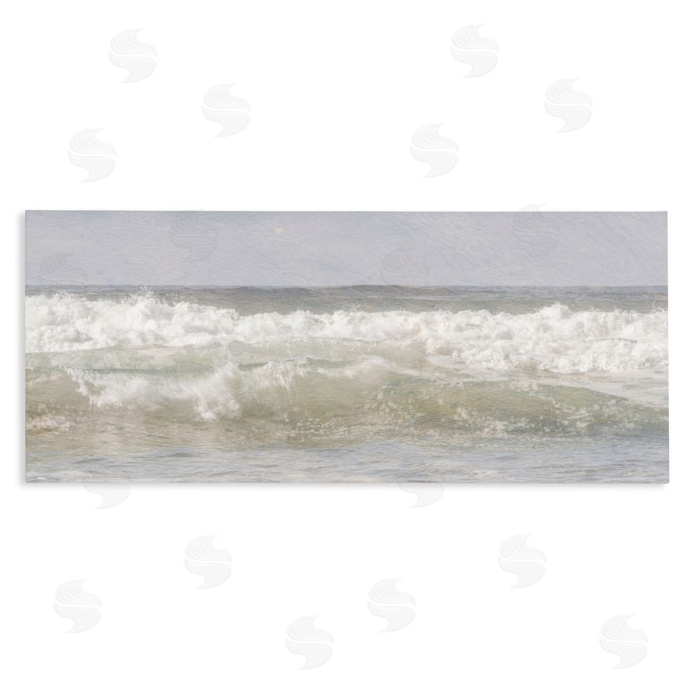Melissa McClain Panoramic Breaking Waves Stretched Canvas Wall Art Print