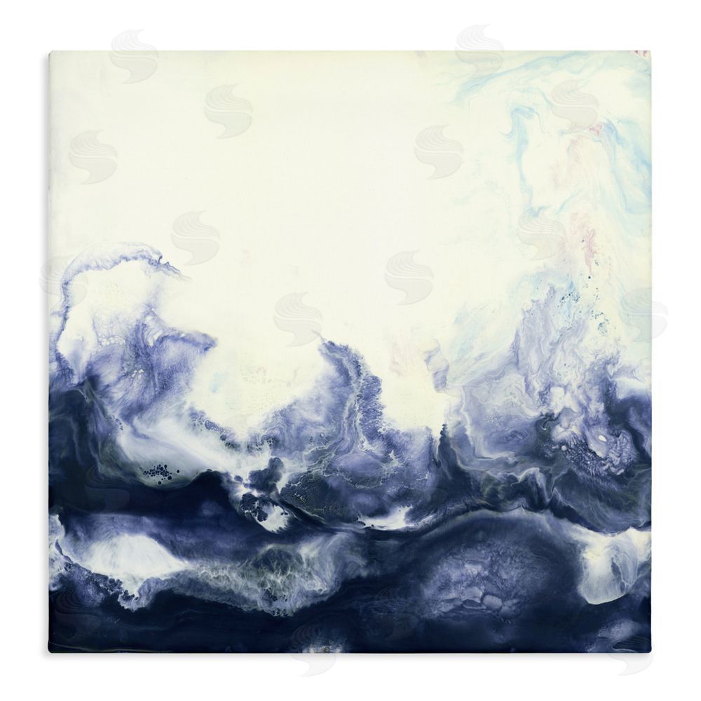 Laura Van Horne Oceanic Fluid Swirl Stretched Canvas Wall Art Print