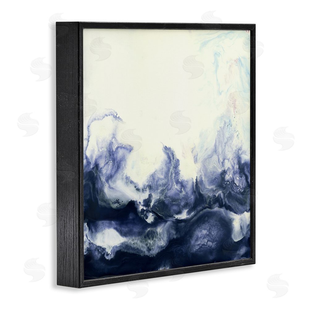 Laura Van Horne Oceanic Fluid Swirl Black Framed Giclee Wall Art Print