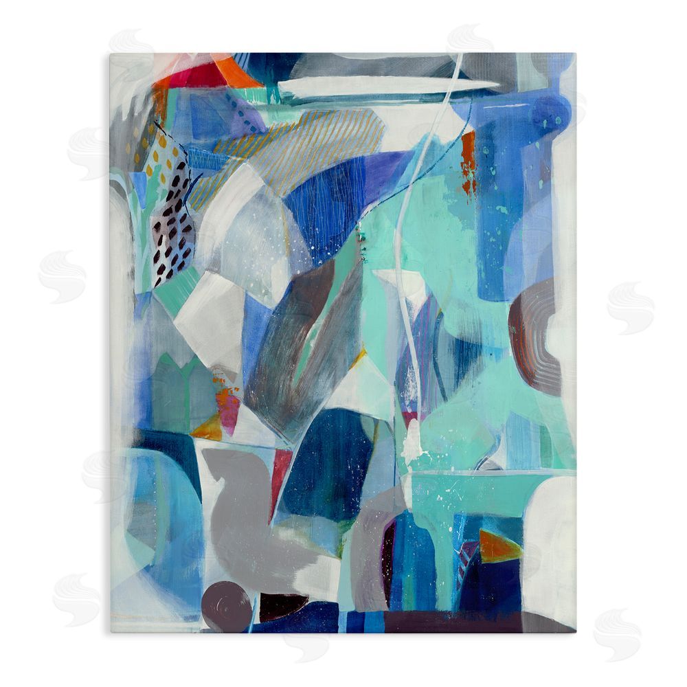 Jill Martin Complex Blue Layers Stretched Canvas Wall Art Print