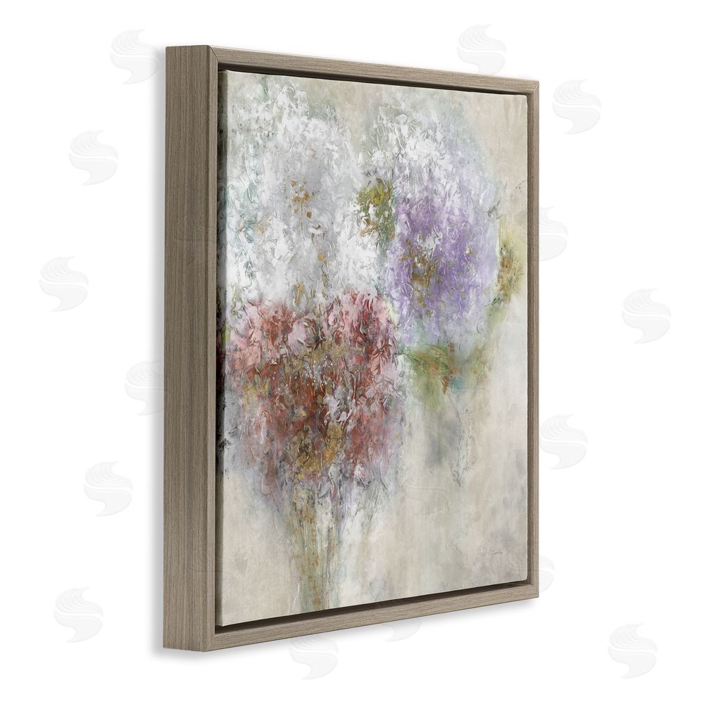 Leah Rei Dappled Visuals Flowers Brown Floating Frame Wall Art Print