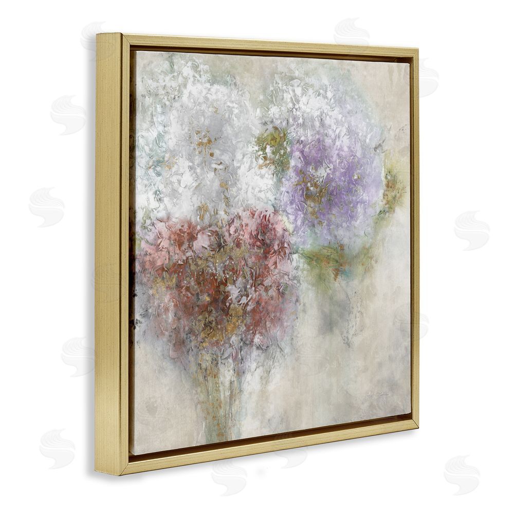Leah Rei Dappled Visuals Flowers Gold Floating Frame Wall Art Print