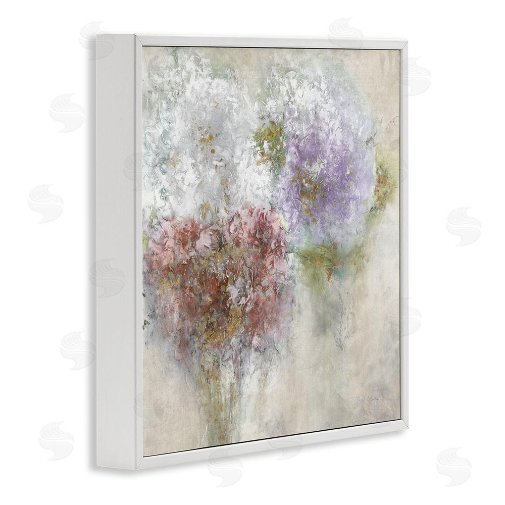 Leah Rei Dappled Visuals Flowers White Framed Giclee Wall Art Print