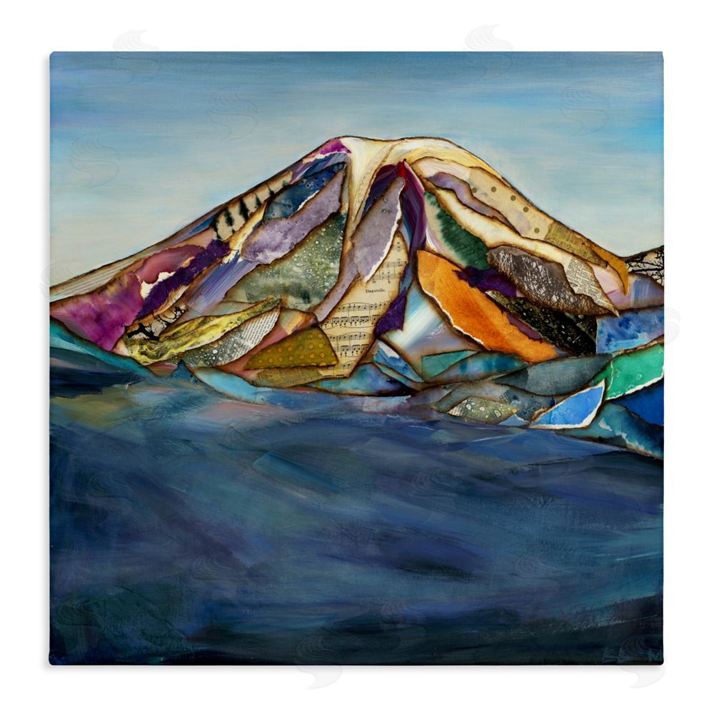 Van Horne-Borcherding Collaged Layers Mountain Stretched Canvas Wall Art Print