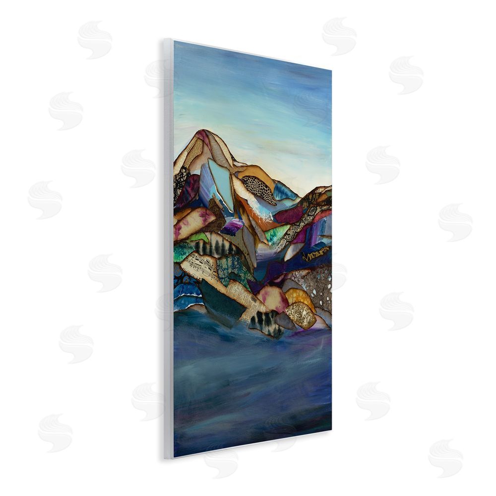 Van Horne-Borcherding Patchwork Collaged Mountains Wall Plaque Art Print