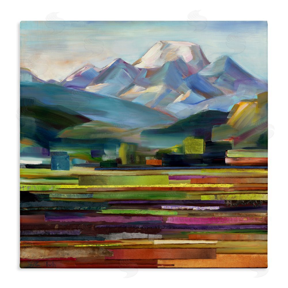 Borcherding Nature's Layers Mountain Scene Stretched Canvas Wall Art Print
