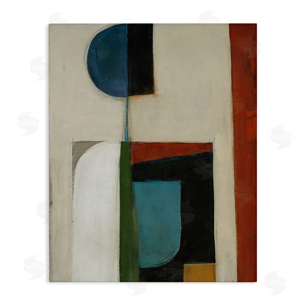 Kippi Leonard Balanced Abstract Structure Stretched Canvas Wall Art Print