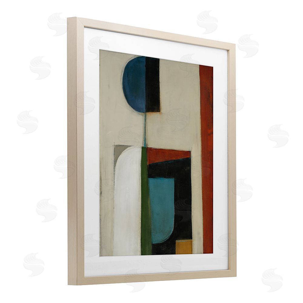 Kippi Leonard Balanced Abstract Structure Birch Framed Print Under Glass Wall Art